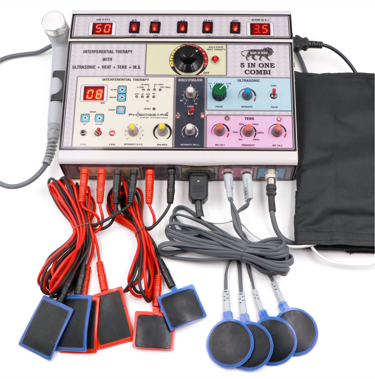 5 IN 1 Manual (IFT + Ultrasonic + Muscle Stimulator + TENS + Deep Heat)