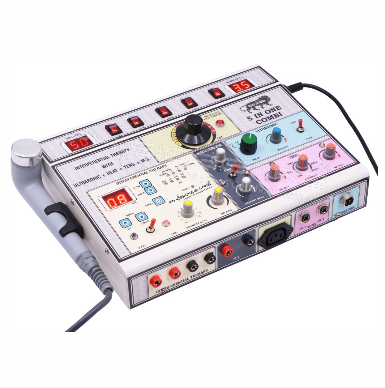 5 IN 1 Manual (IFT + Ultrasonic + Muscle Stimulator + TENS + Deep Heat)