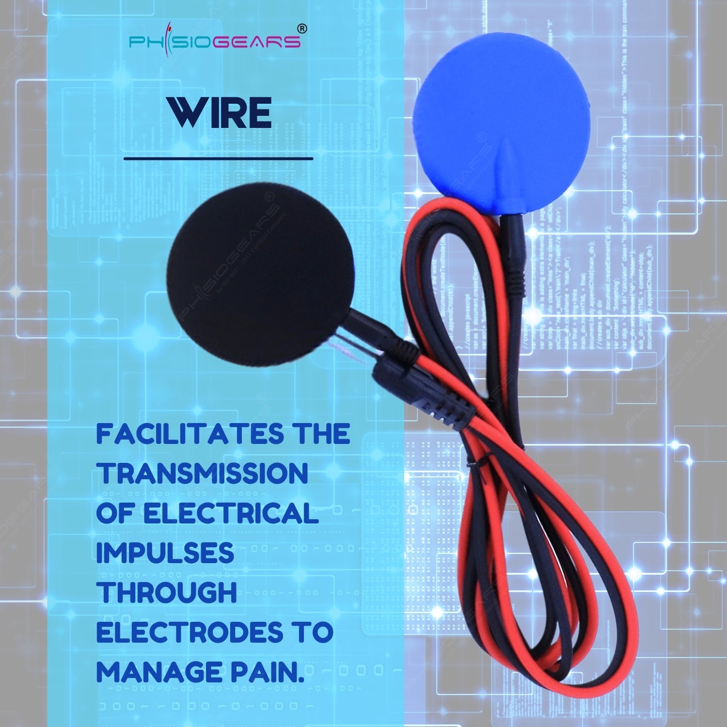 2 Channel Tens Kit (2 Wire, 4 Pads,1 Velcro)